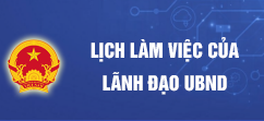 Lịch làm việc của Lãnh đạo UBND 