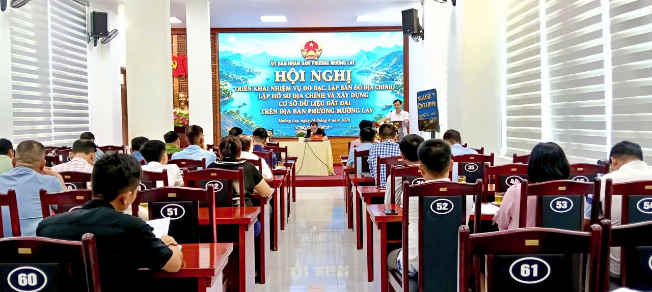 Phường Mường Lay triển khai nhiệm vụ đo đạc, lập bản đồ địa chính và xây dựng cơ sở dữ liệu đất đai