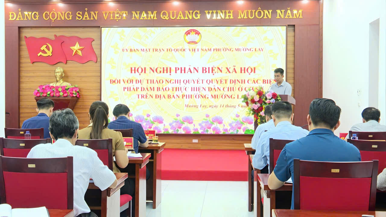 Phường Mường Lay tổ chức hội nghị phản biện xã hội đối với dự thảo Nghị quyết quy định các biện pháp bảo đảm thực hiện dân chủ ở cơ sở
