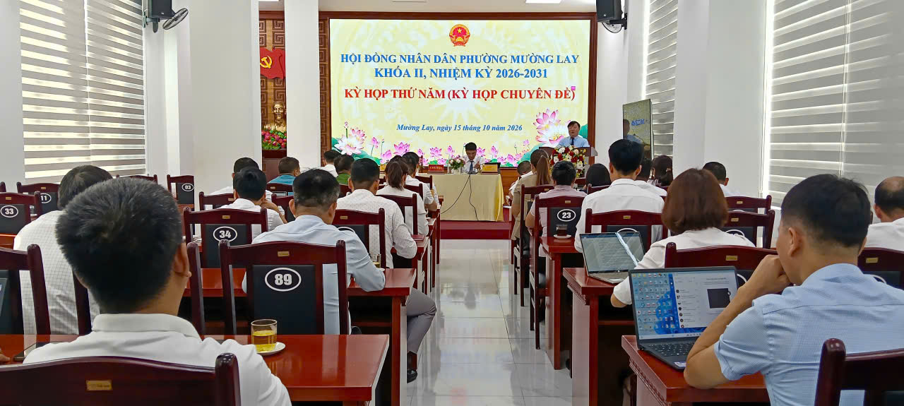 HĐND phường Mường Lay khóa II, nhiệm kỳ 2026 - 2031 tổ chức kỳ họp thứ năm (kỳ họp chuyên đề)