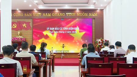 Phường Mường Lay tham dự Hội nghị trực tuyến tổng kết công tác bầu cử