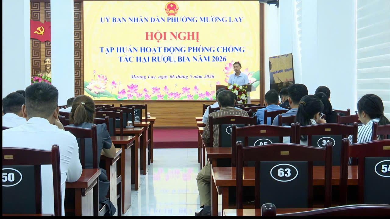 Phường Mường Lay tổ chức lớp tập huấn phòng, chống tác hại của rượu, bia năm 2026