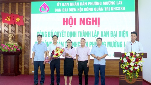 Phường Mường Lay công bố Quyết định thành lập Ban Đại diện Hội đồng quản trị Ngân hàng Chính sách xã hội
